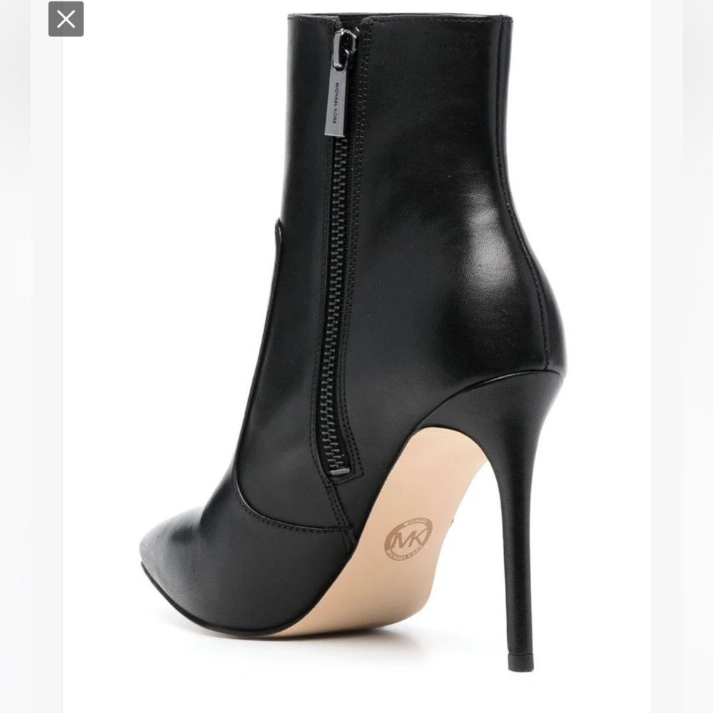Michael Kors Leather Black Stiletto Ankle Booth - Picture 3 of 4